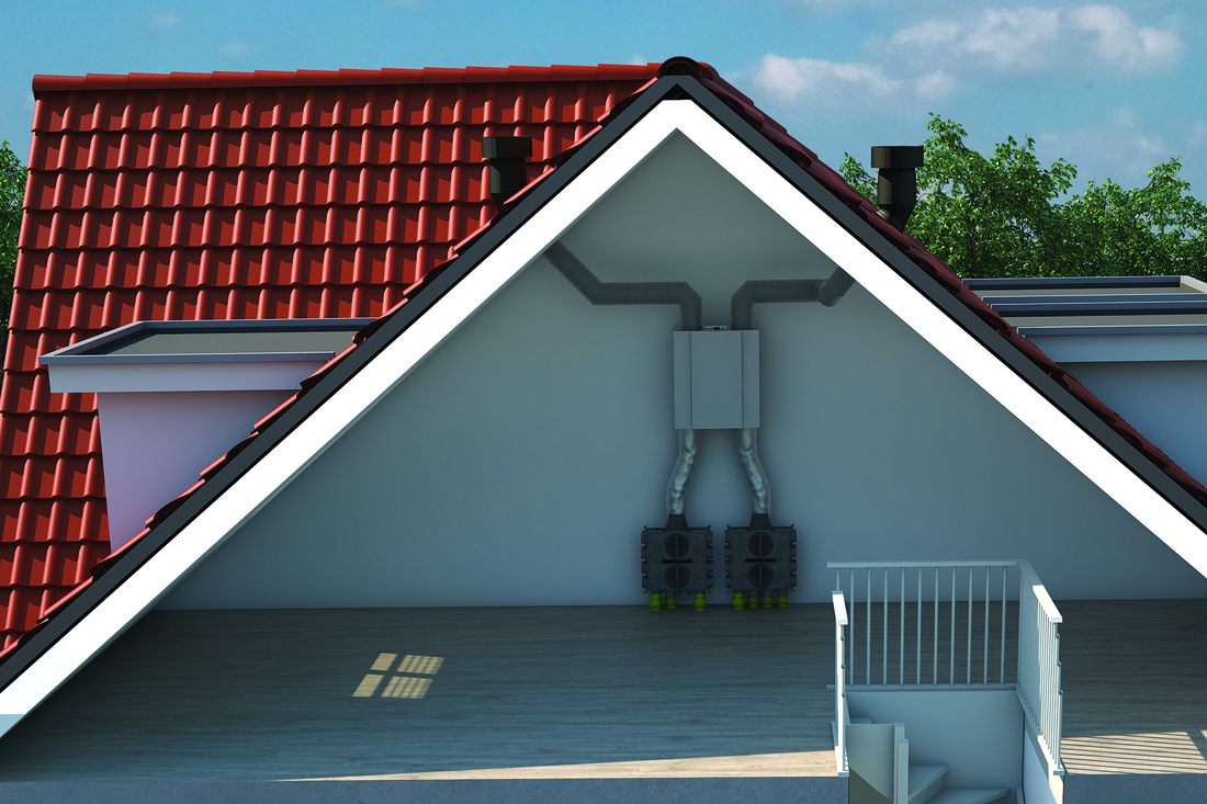 Render toepassing Ventus Ventilatie Dakdoorvoer