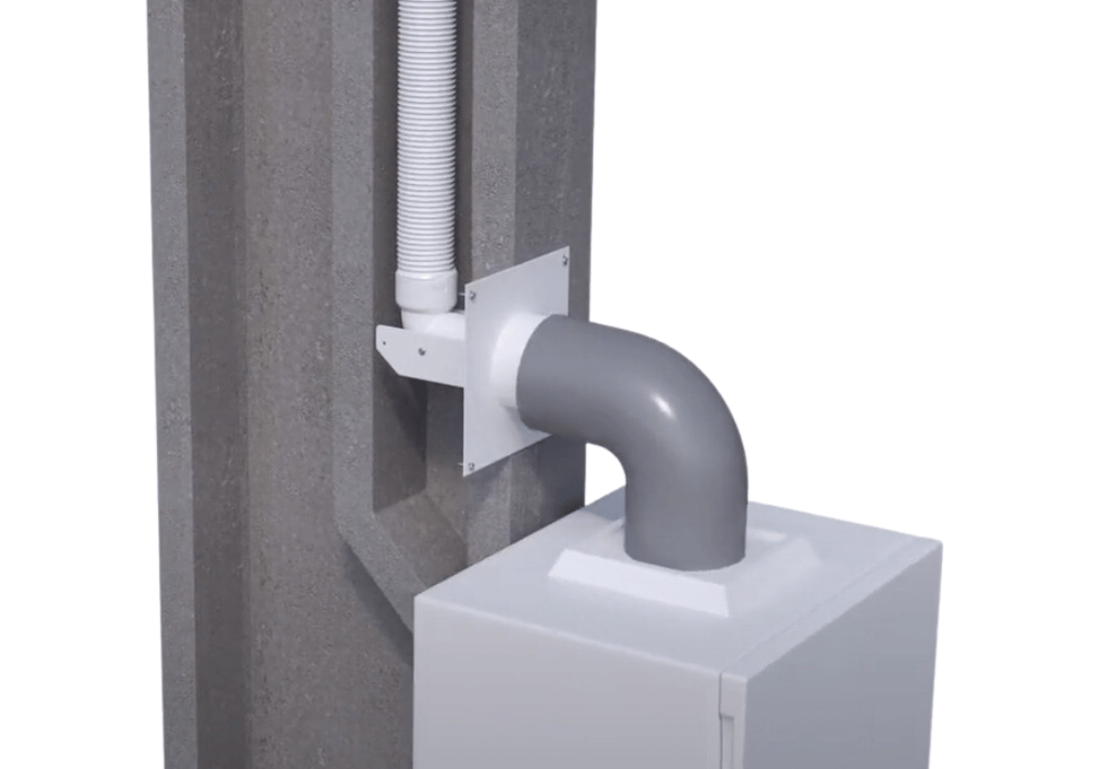 Raccordement de flexible conduit existant vertical