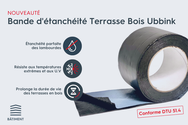Bande d'étanchéité terrasse bois Ubbink - 821904