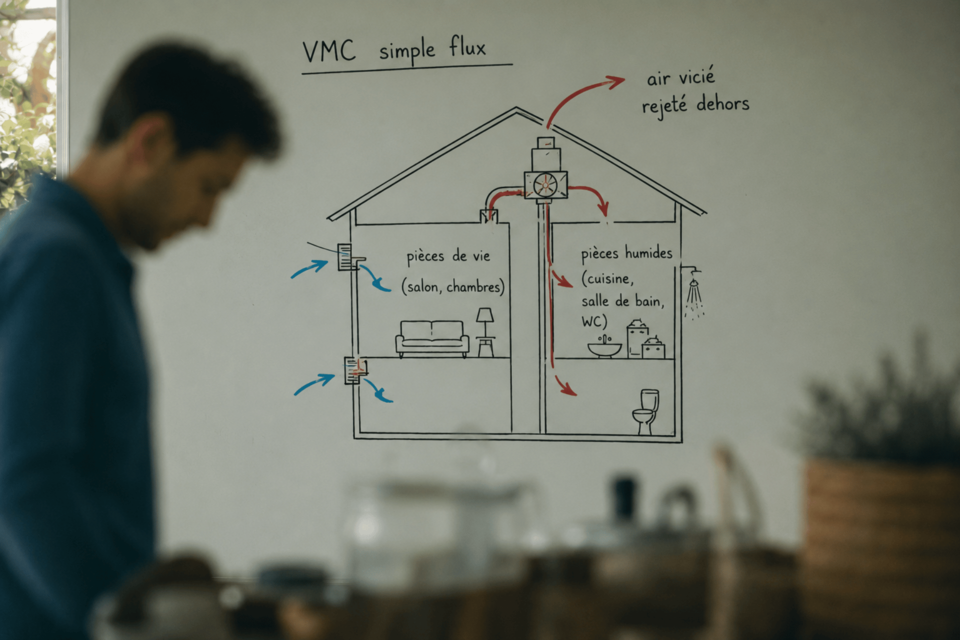 Comment fonctionne une VMC Simple flux ?