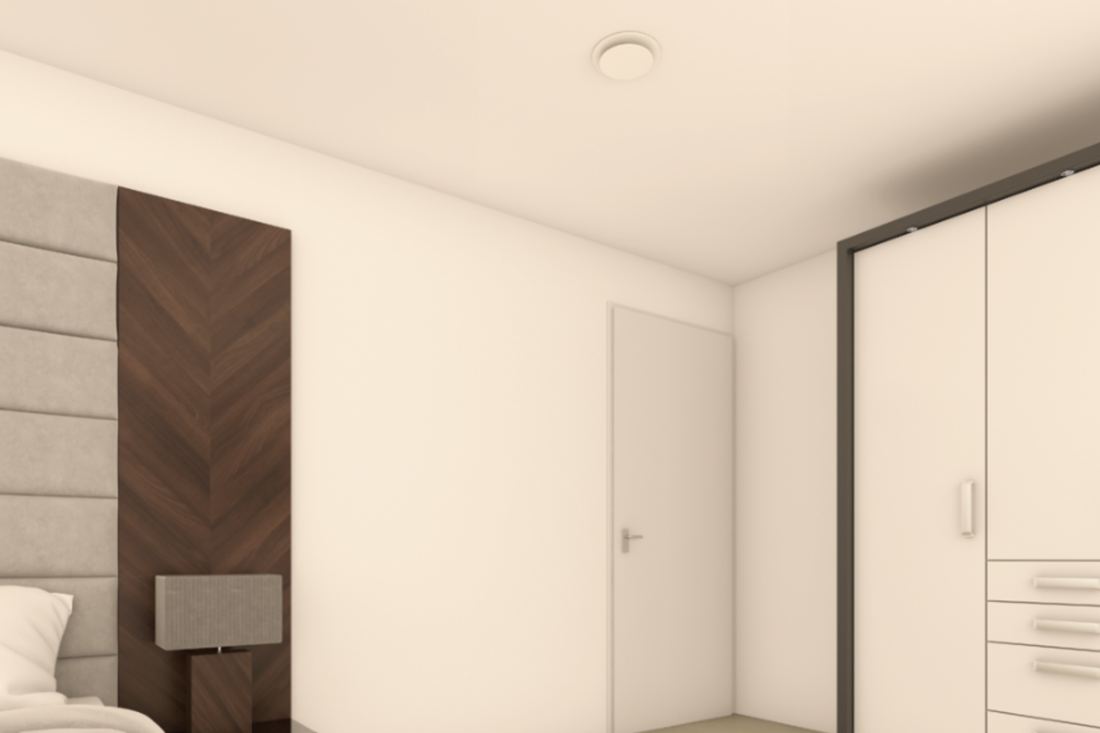 Bouche d'extraction dans une chambre