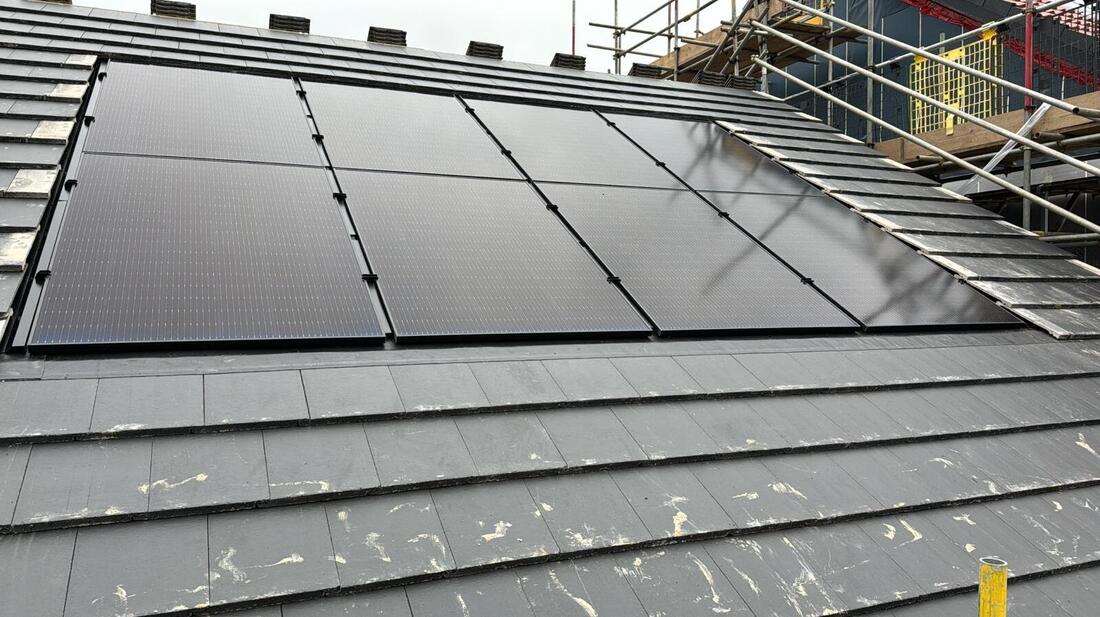 Slate tile, solar install with alternative to lead flashing