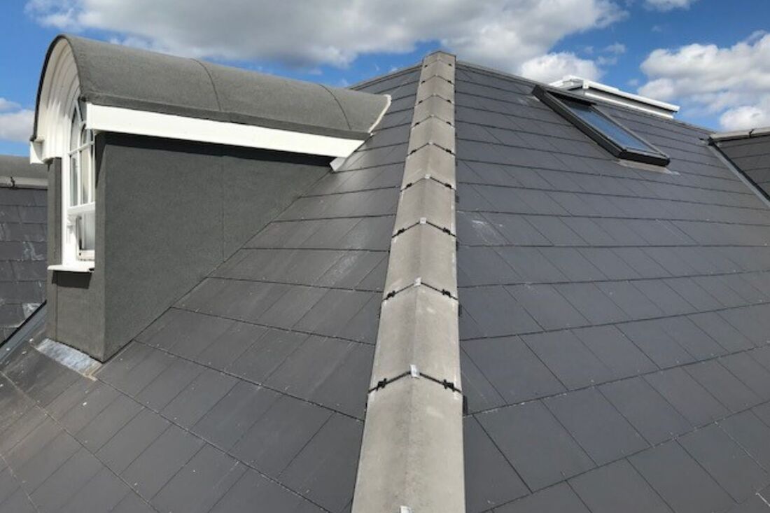 Dormer window, Ubiflex, grey, bitumen, non lead