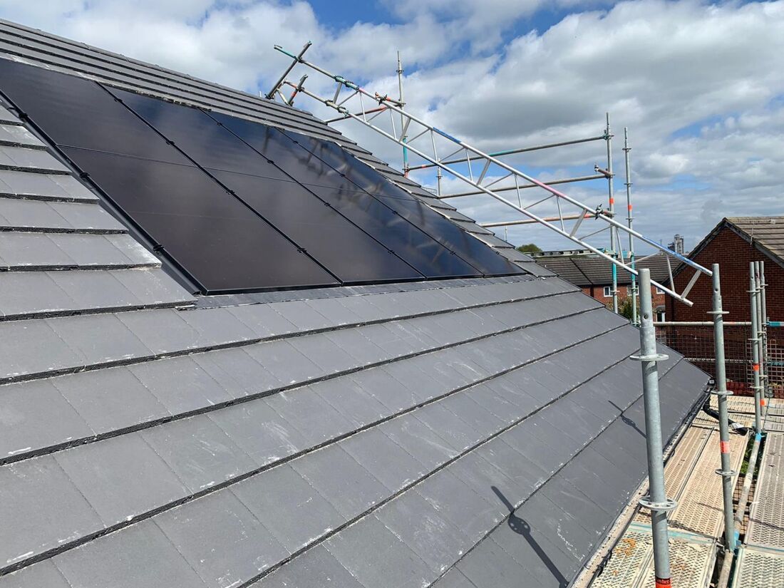 Solar roofing install with non lead replacement 