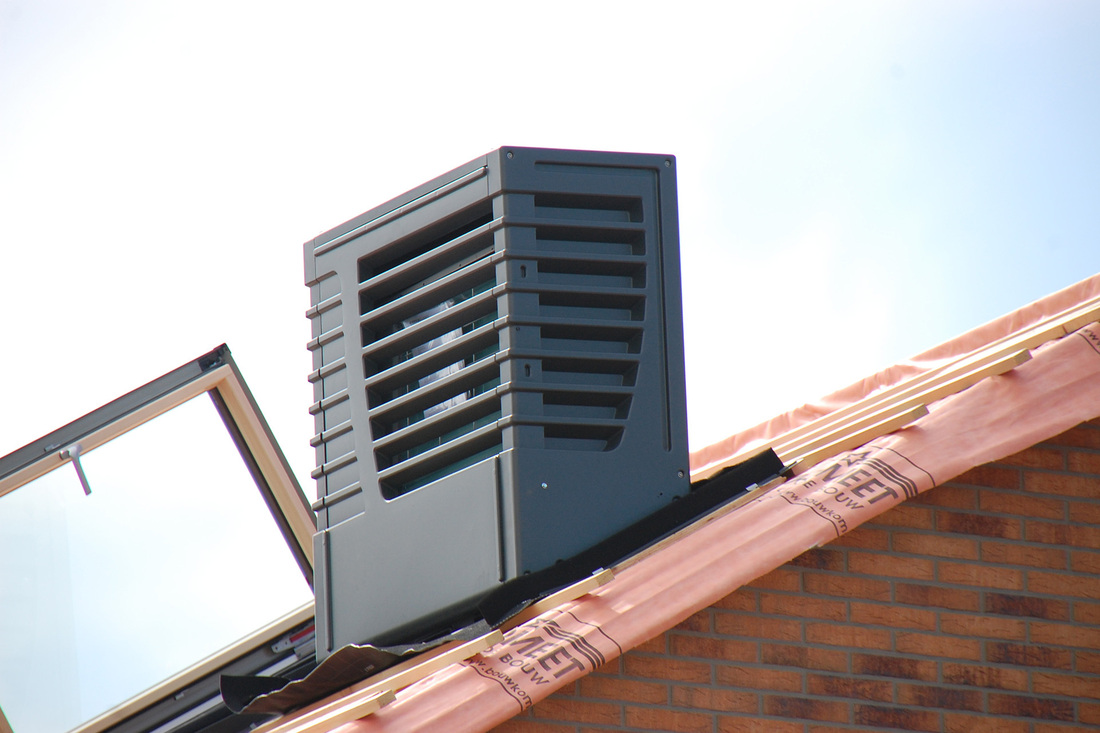 Warmtepomp op het dak